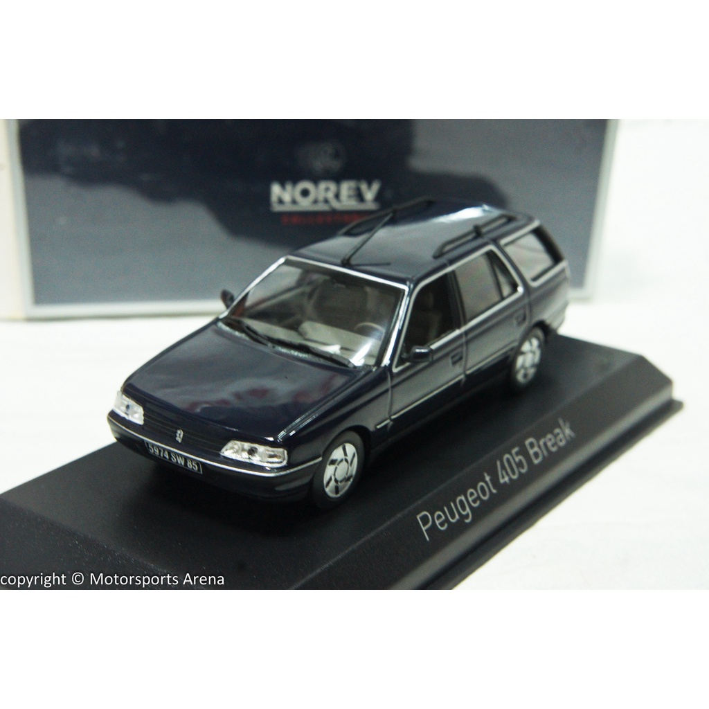 【現貨特價】1:43 Norev Peugeot 405 Break 1991 深藍旅行車