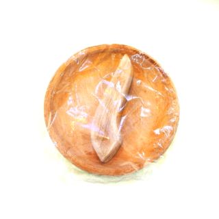 印尼美食調味料研磨器（木頭）（Ulekan cobek kayu)