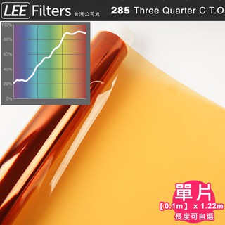 EGE 一番購】（客製商品）LEE Filters【285 3/4 CTO 單份長度可選】3/4橘色 降溫燈光色溫紙