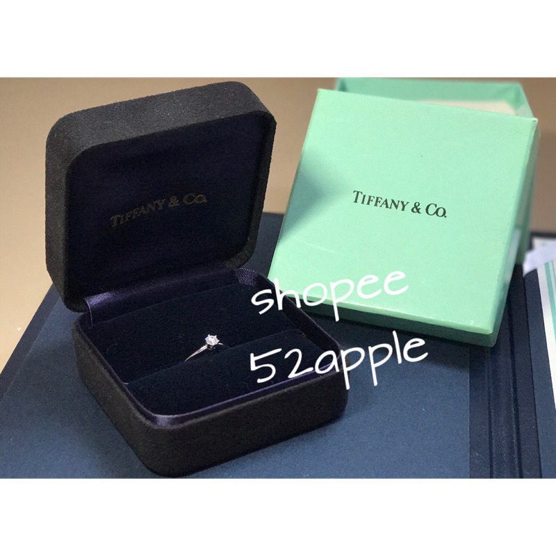 Tiffany &amp; Co.經典六爪鑽戒23分0.23克拉附證書E Color淨度IF3折價