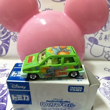 Tomica 多美Disney 迪士尼抽抽樂第3彈Honda City綠色小飛象車(附米奇彈頭)