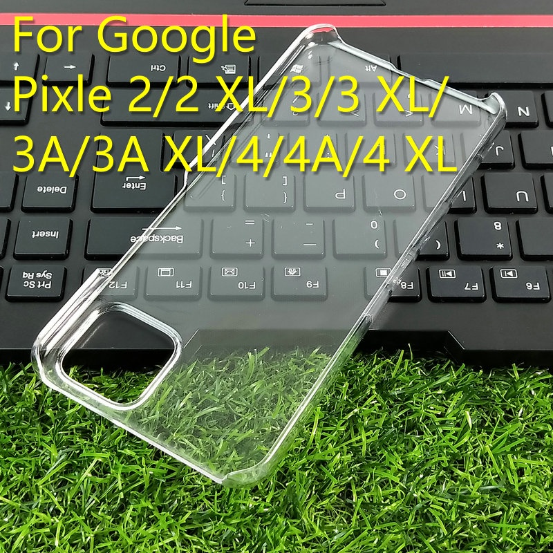 適用於 Google Pixel 2 2XL 3 3XL 3A 3AXL 4 4A 4 5 XL 光面手機殼水晶隱形硬質