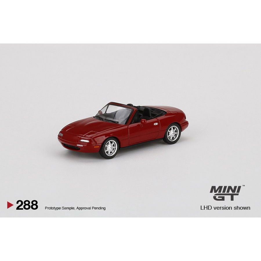 (小賈車庫) 1/64 MINI GT 288 Mazda Miata MX-5 (NA) Classic Red 左駕