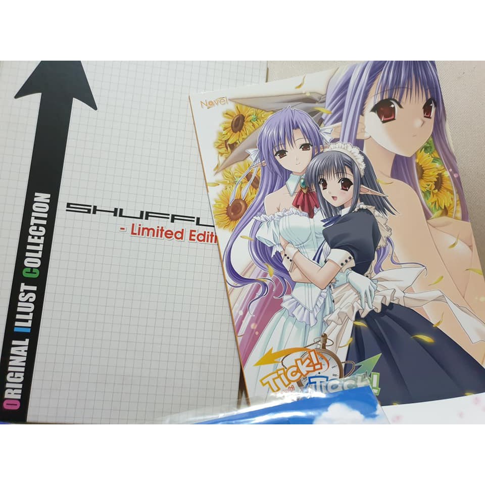全新navel 遊戲shuffle 俺たちに翼はない設定資料集畫冊西又葵7本 8張貼紙 卡貼 書籤組 蝦皮購物