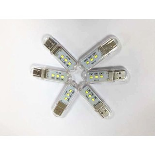 【愛買舖】全新 迷你 USB燈 隨身碟造型 筆電燈 電腦燈 小夜燈 行動電源 夜釣 露營 禮贈品 小夜燈 安全燈