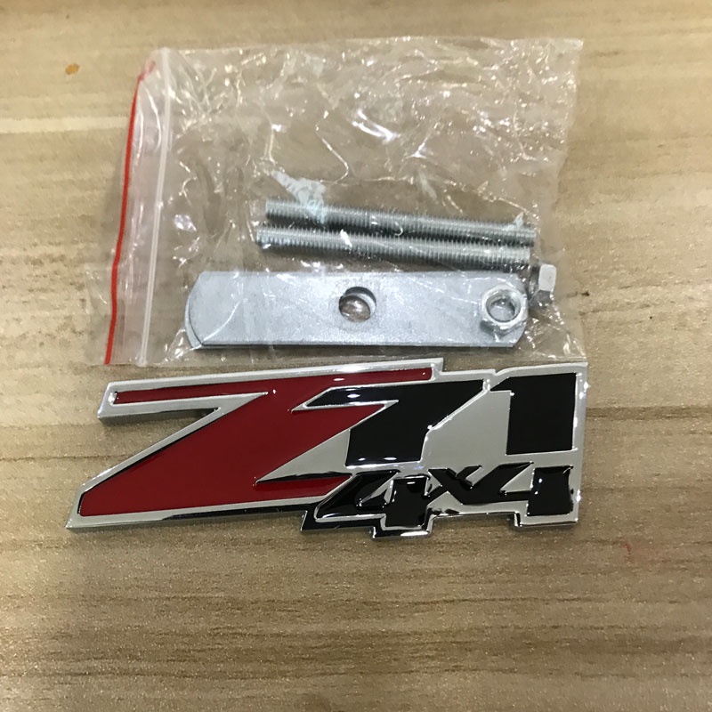 汽車造型金屬貼紙 Z71 4X4 格柵標誌裝飾後行李箱貼紙適用於雪佛蘭 Silverado Chevy Colorado