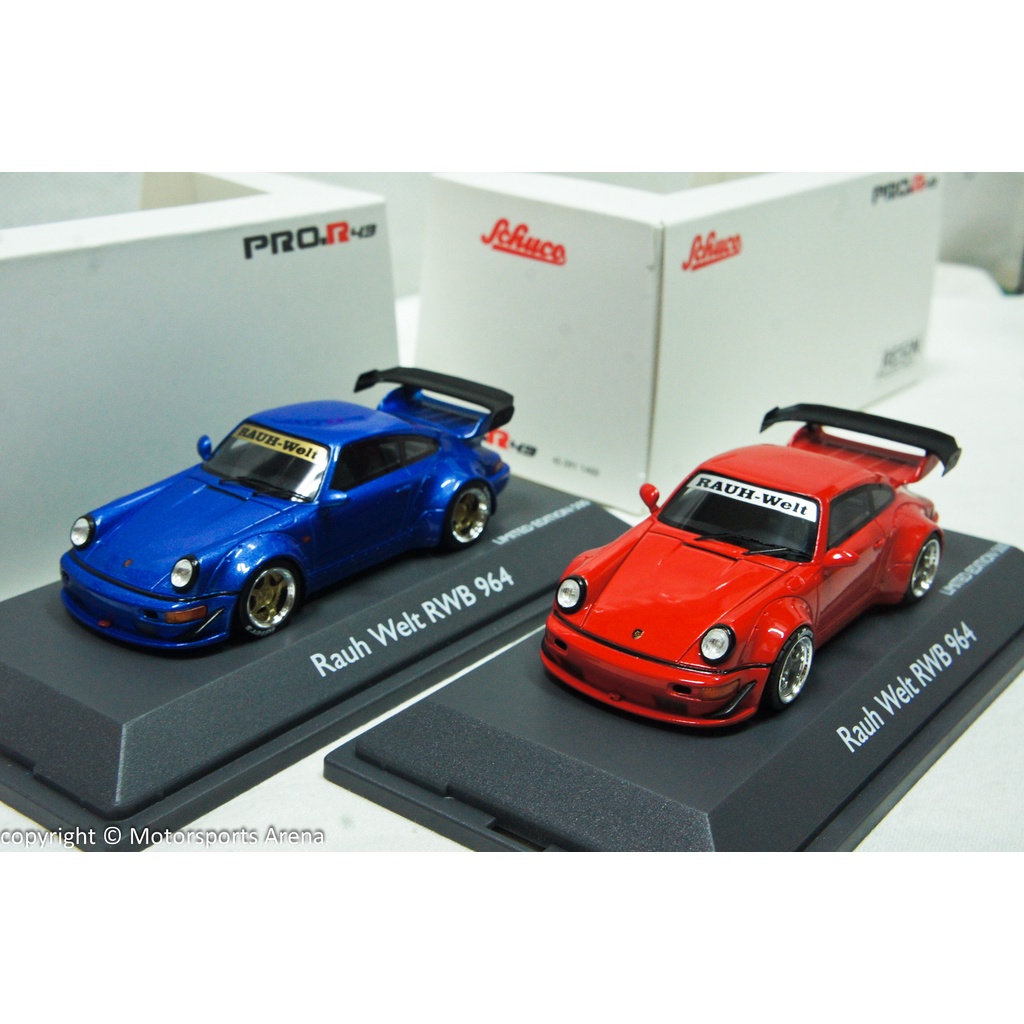 【超值特價】1:43 Schuco Porsche 911 964 Rauh Welt RWB 藍色 ※限量五百台※