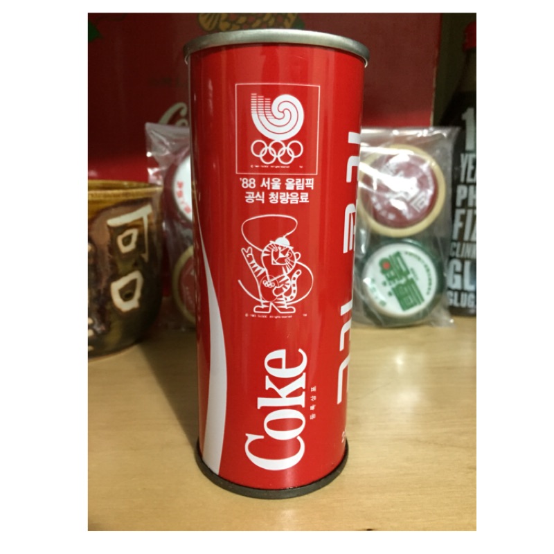 韓國 可口可樂 早期1988年 漢城奧運 鐵鋁罐，1987年製造！