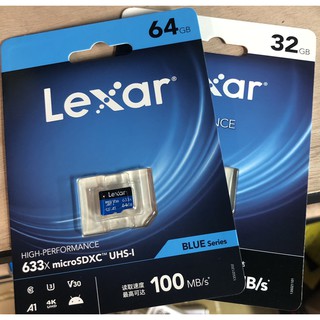 Lexar 雷克沙 microSDXC 32GB 64GB U3記憶卡 633x