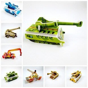 🇹🇼拉拉Lala's 紙質3D立體拼圖坦克戰車軍事模型立體小拼圖禮品贈品