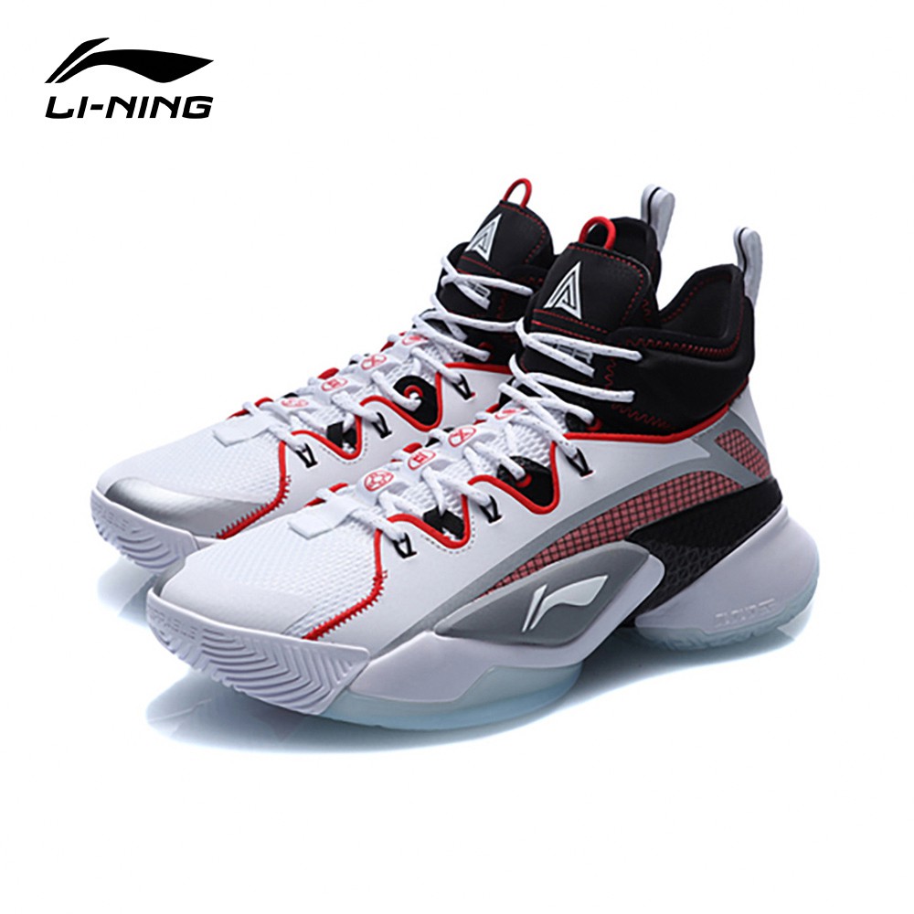 【LI-NING 李寧】空襲VII  Premiun 專業比賽男子籃球鞋 標準白/標準黑 (ABAQ071-1)