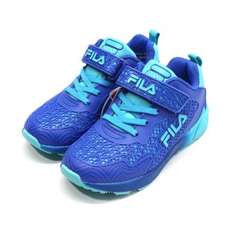 新品上架 FILA KIDS 兒童運動休閒慢跑鞋 ( 藍 3J407U333)