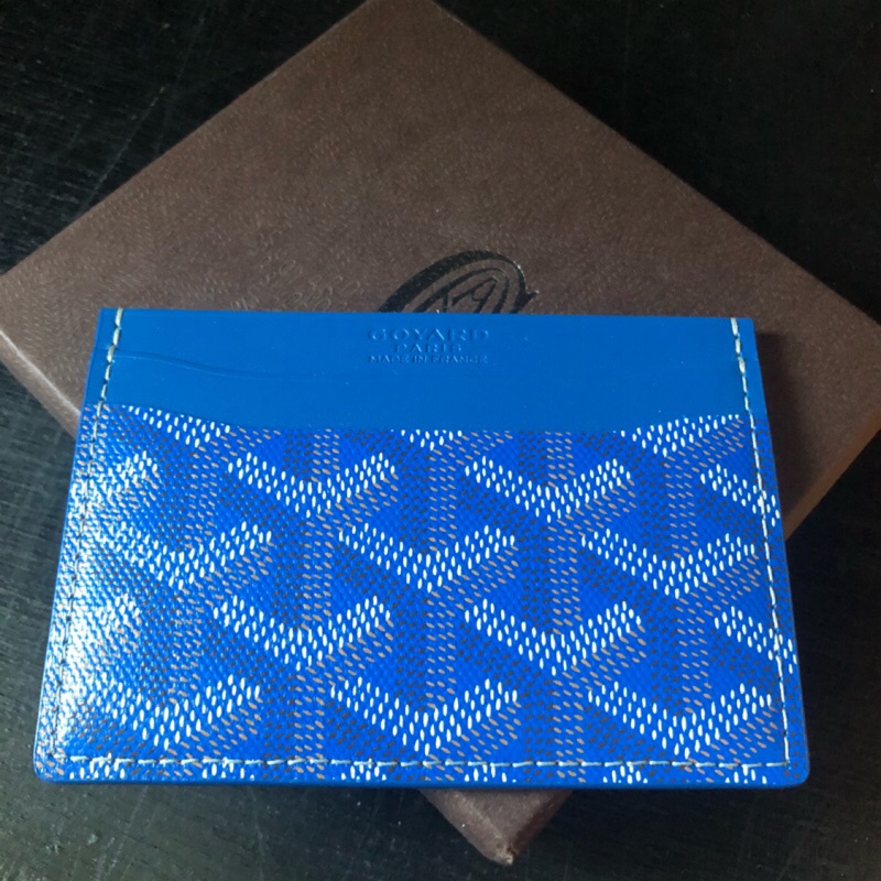 Goyard 藍色全新名片夾 日本專櫃購入