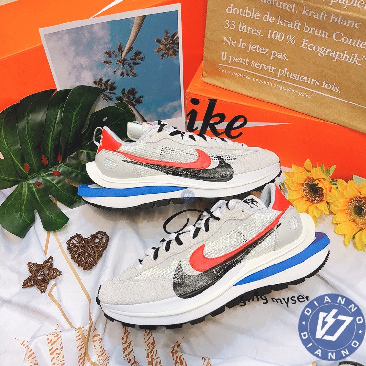 帝安諾 實體店面 預購 sacai x Nike Vaporwaffle 最新聯名款  CV1363  桃紅拼接 米白黑