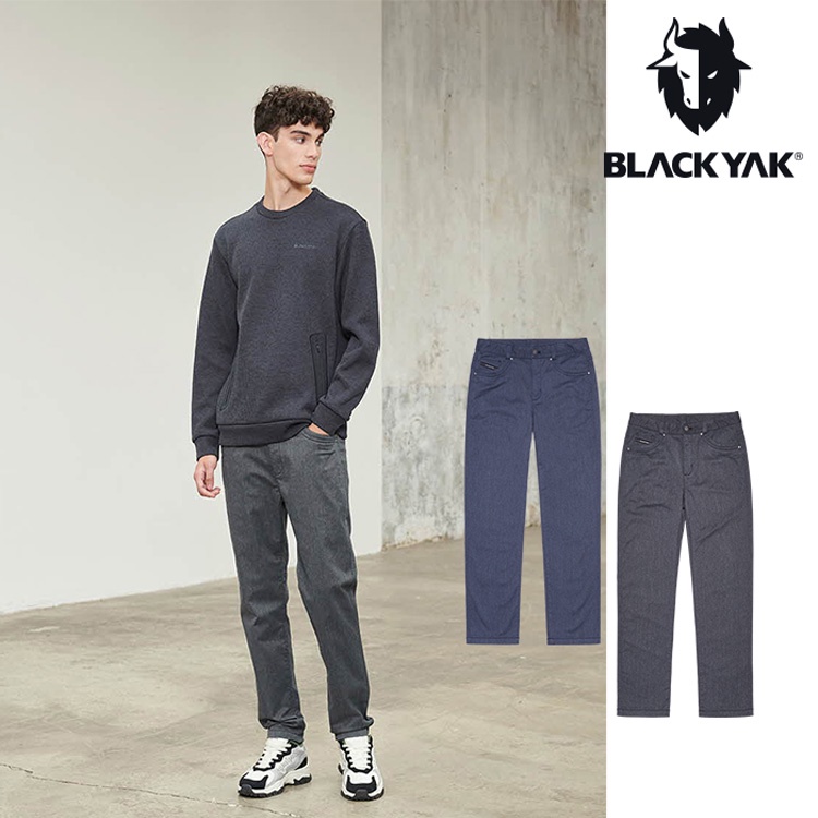 【BLACKYAK】男 COPUS牛仔長褲 [碳灰/藍色] 個性 單寧 彈性 牛仔褲 長褲|BYJB2MP211秋冬