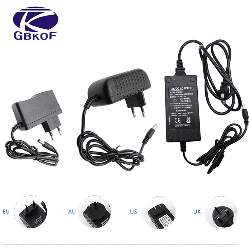 Gbkof DC12V 12V 電源單元 1A 2A 3A 5A 6A 8A 變壓器 AC 100V- 240V LED