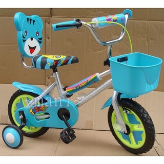 ♡曼尼2♡台灣製 童車 自行車 〔加大後背板〕12吋 兒童 腳踏車 QQ虎~ 非16吋 加大臀座加寬/小籃子/免打氣