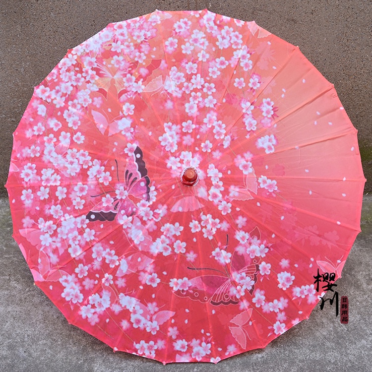 ☁☁日式壽司料理裝飾傘日本櫻桃花仕女 櫻桃花紙傘 裝飾裝修油紙傘