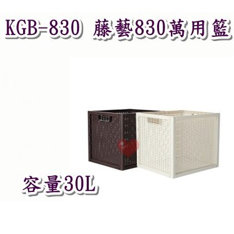 《用心生活館》台灣製造 30L 藤藝830萬用籃 尺寸37.2*33.2*33cm 收納架 整理架 KGB-830