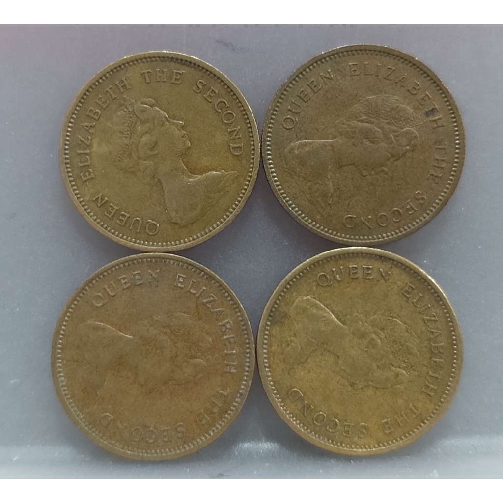 幣469 香港1977.78.80年5毫硬幣 共4枚