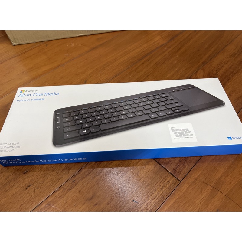 「喬迷小舖」全新（僅拆封）微軟多媒體無線鍵盤Microsoft All-in-one keyboard