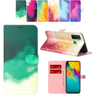 夏普 Aquos Zero R2 SH-03k SHV42 Sense3 Sense 3 lite 外殼水彩藝術翻蓋皮套