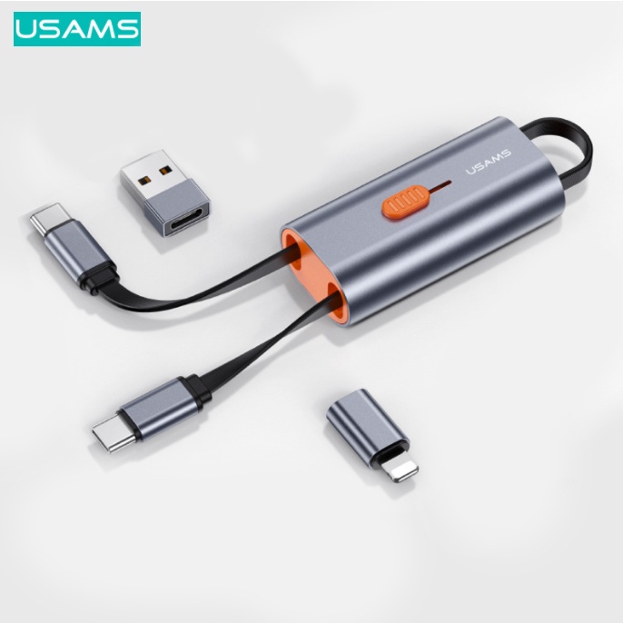 USMAS四合一收納數據線  iphone 蘋果安卓 Type-C to Type-C USB to Lightning
