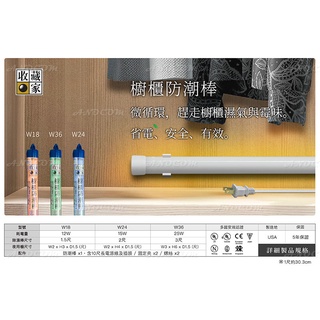 全新未使用EMP 收藏家居家櫥櫃電子防潮棒 W-24 吸濕 限宅配