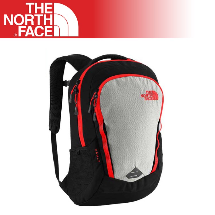 【The North Face 27L 15吋電腦背包《黑/火紅》】CHJ0/出國/旅遊/休閒/悠遊山水