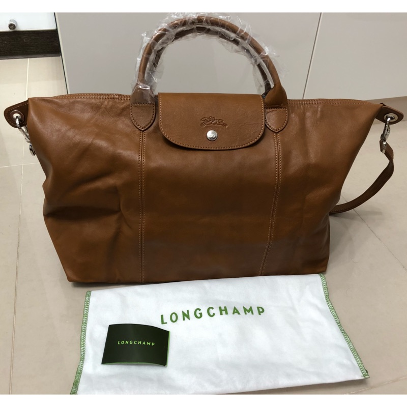 Longchamp 全新駝色小羊皮L號 （法國製）
