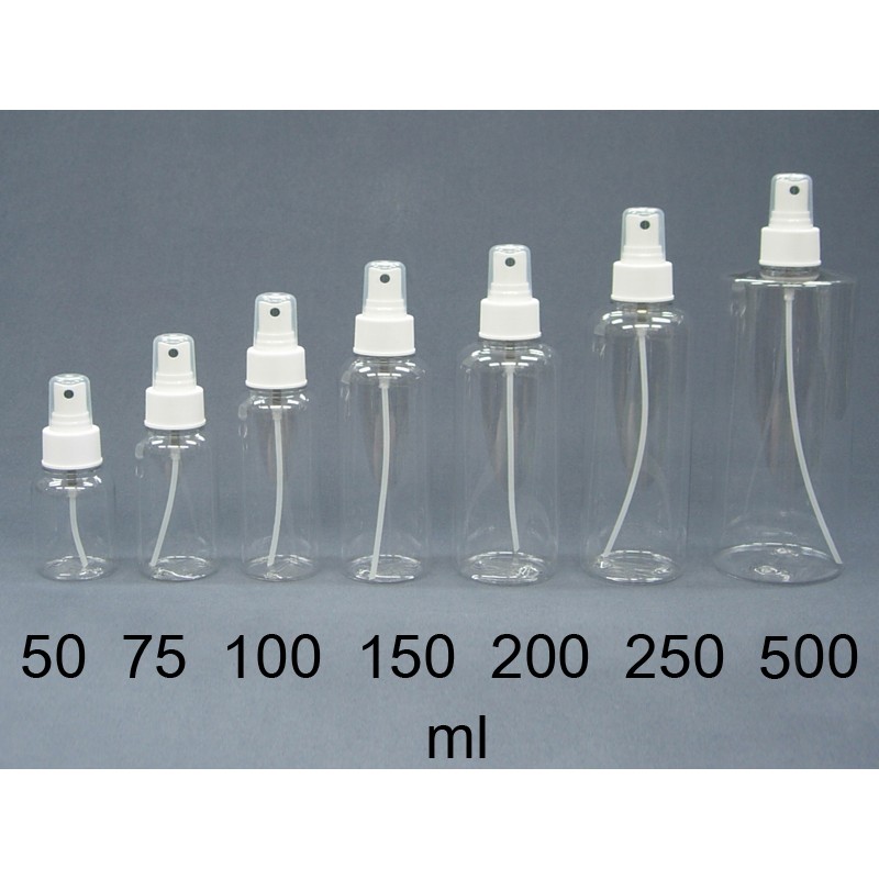 透明塑膠瓶身白色噴頭噴瓶(商品100%台灣製造)