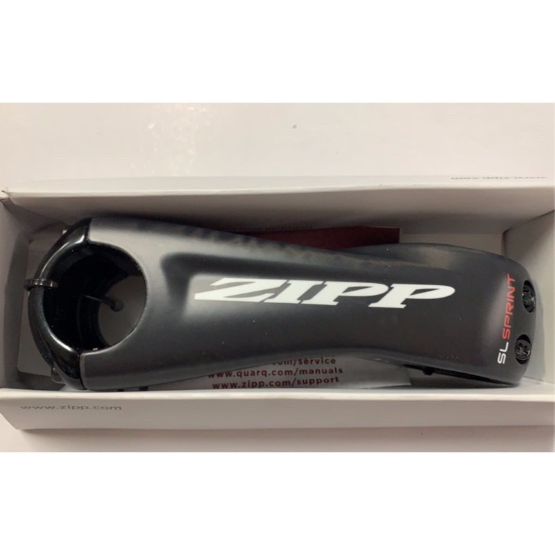 『時尚單車』ZIPP SL Sprint 霧面碳纖維 31.8mm -12°龍頭 霧面白標