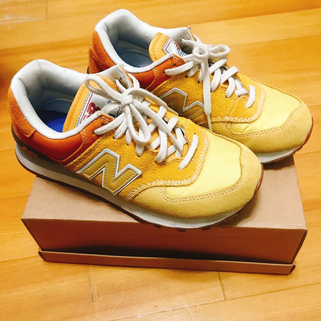 ✿ 二手 ∥ NB 574 限量版 漸層橘黃色 絕版 麂皮運動鞋 New Balance ML574RSU 顏色超美💓