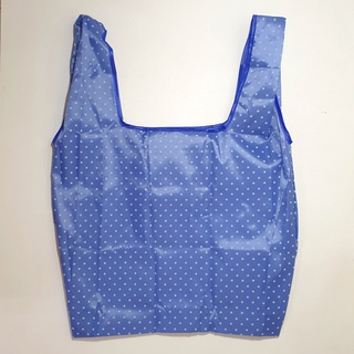 藍色 圓點 大容量 摺疊 輕便 手提 購物袋 環保袋 ♥ 現貨 ♥丨