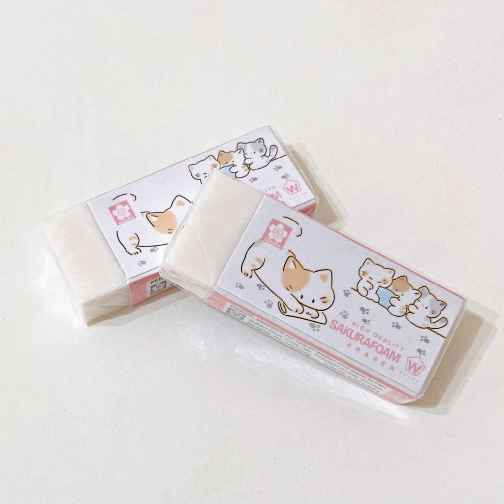 [現貨] SAKURA日本櫻花 貓咪款橡皮擦 鉛筆書寫素描繪圖用橡皮擦