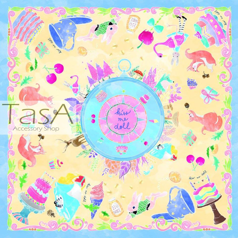 TasA Accessory shop-Kiss me doll泰國設計師品牌絲巾-Wonderland 仙境夢幻款