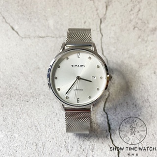 TIVOLINA 氣質水鑽時刻 簡約日期腕錶 - 網狀米蘭鋼帶/銀面銀 MAW7006-W [ 秀時堂 ]