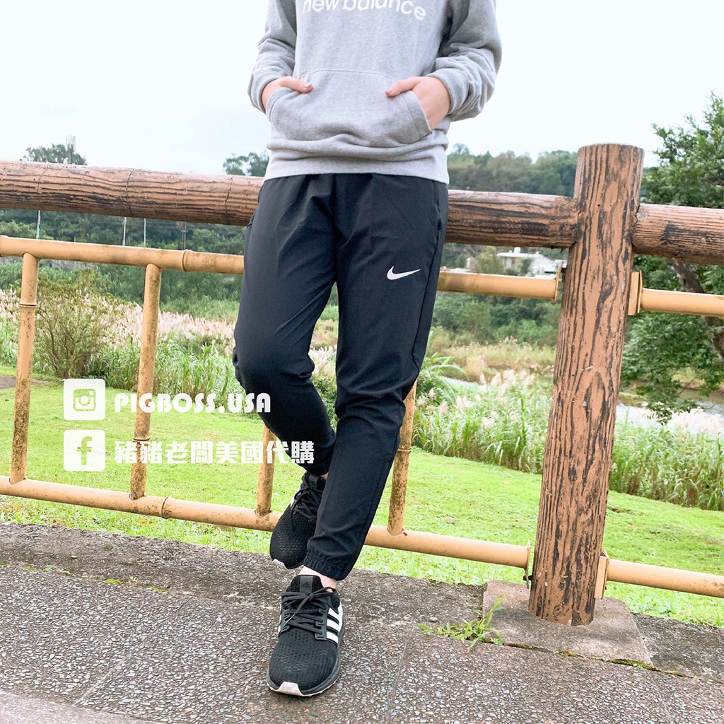 【豬豬老闆】NIKE ESSENTIAL WOVEN 黑 梭織 反光 運動 褲管拉鏈 長褲 男款 BV4834-010