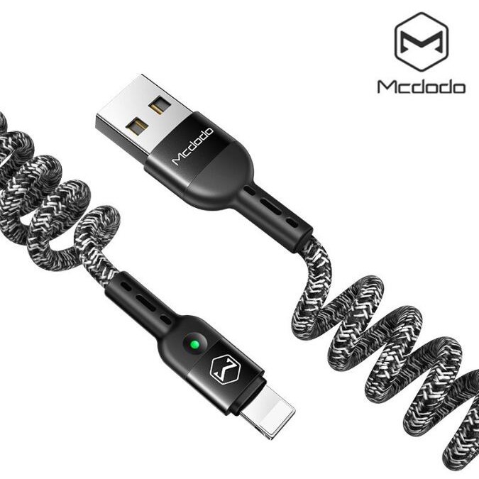 Mcdodo麥多多 奧米加系列 彈簧數據伸縮 2A Lightning快充線  蘋果充電線 Type-C充电線