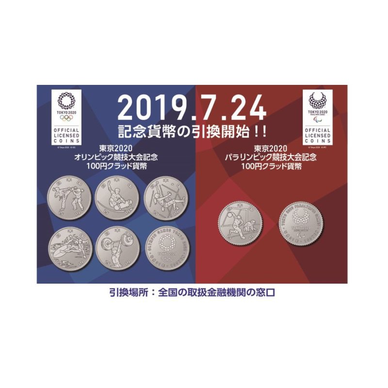 【舞鶴馬什貨店】史上第一次延期東京奧運紀念幣 百元紀念幣 保殼精裝 2020東京 奧、 帕運 第二波百元紀念貨幣 六枚