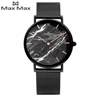 Max Max (MAS7025-5)超薄極簡系列/台灣精品/36mm/黑x大理石紋黑面【第一鐘錶眼鏡】