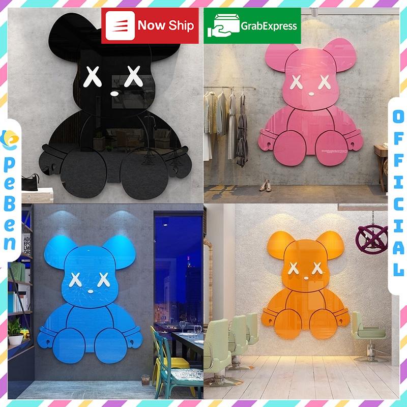 EPeBen 雲母畫 3d 浮雕牆貼 Kaws Bearbrick 裝飾裝飾咖啡館、奶茶店、商店、水療中心、沙龍