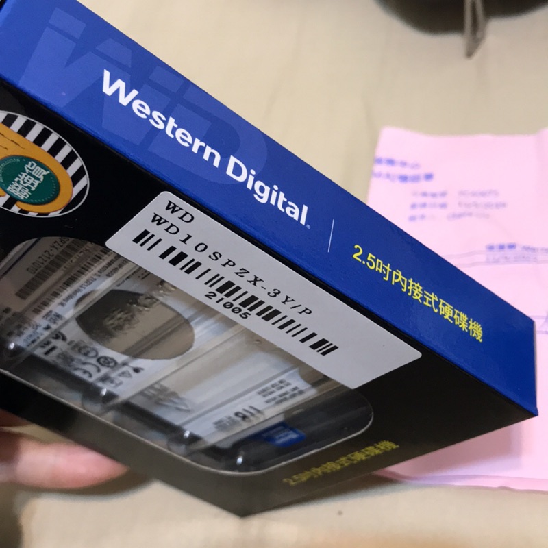 【WD 威騰】保固內 2019/11購入 保固3年WD10SPZX 藍標 1TB 2.5吋硬碟