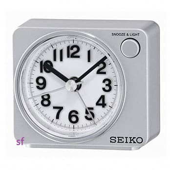 順豐時計【SEIKO】日本 精工 SEIKO BEEP聲響 LED照明 靜音時鐘鬧鐘 QHE100 / QHE100S