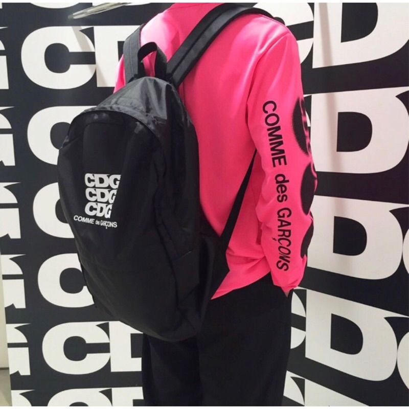 正品 川久保玲 CDG 最新Logo 後背包 黑色 全新品 comme des garcons 日本進口