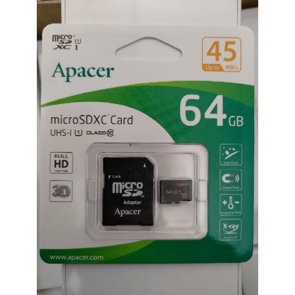 Apacer 宇瞻 Micro SD 64G記憶卡