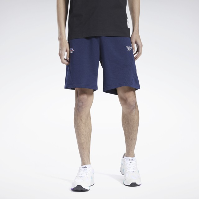 REEBOK SL FL SHORTS 短褲 休閒短褲 經典 運動短褲 休閒 運動 基本款 藍色 FS8824