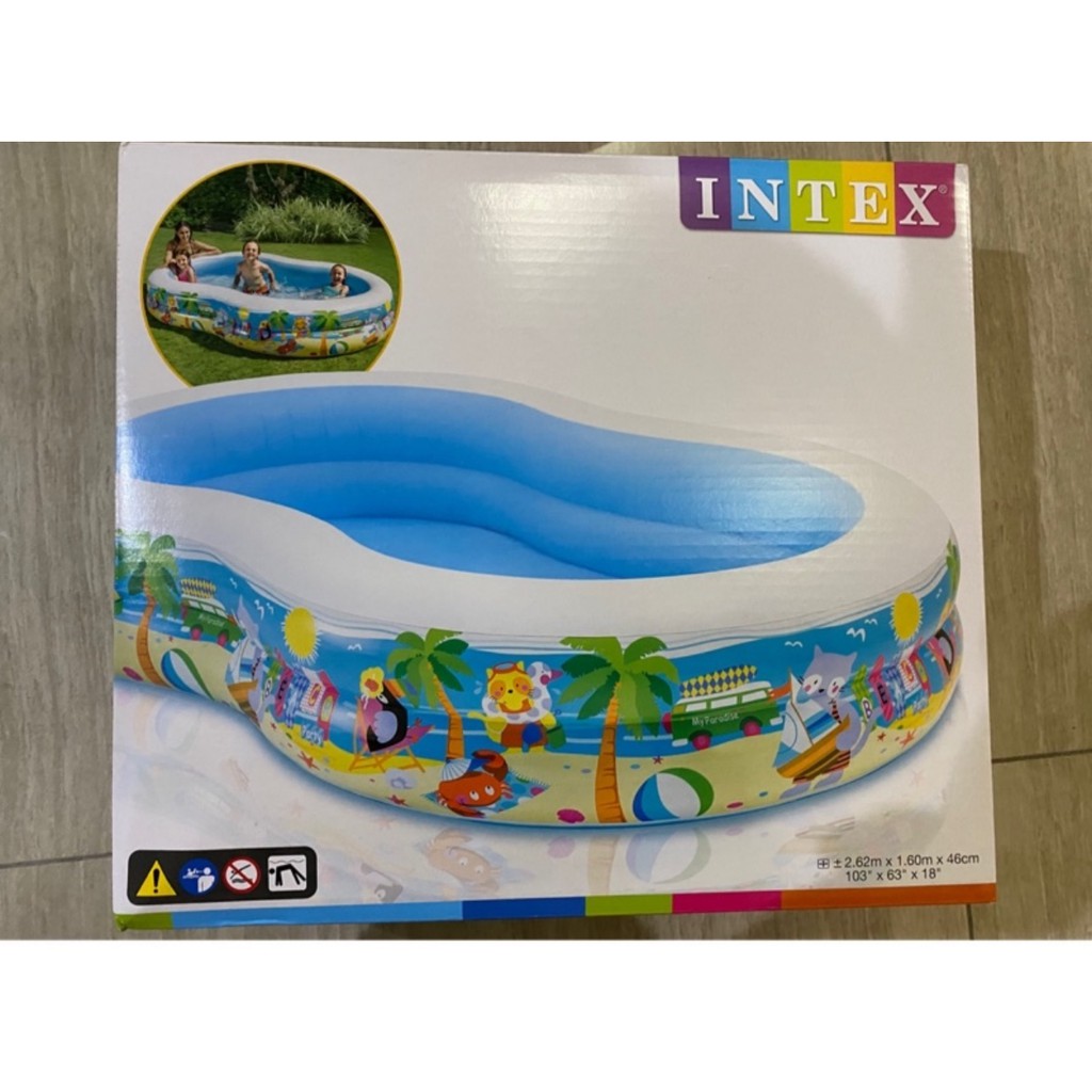 INTEX 夏威夷帆船8字形水池/游泳池/充氣泳池