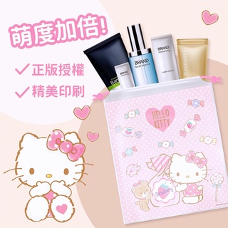 正版授權速出 Hello Kitty防水束口袋2入組糖果款 防塵袋 收納袋 整理袋 凱蒂貓 無嘴貓 禮物 化妝包 收鞋