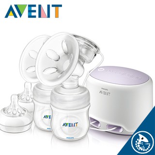 <加送同品牌寬口125ml奶瓶六入>金寶貝 PHILIPS AVENT 輕乳感雙邊電動吸乳器【11610】